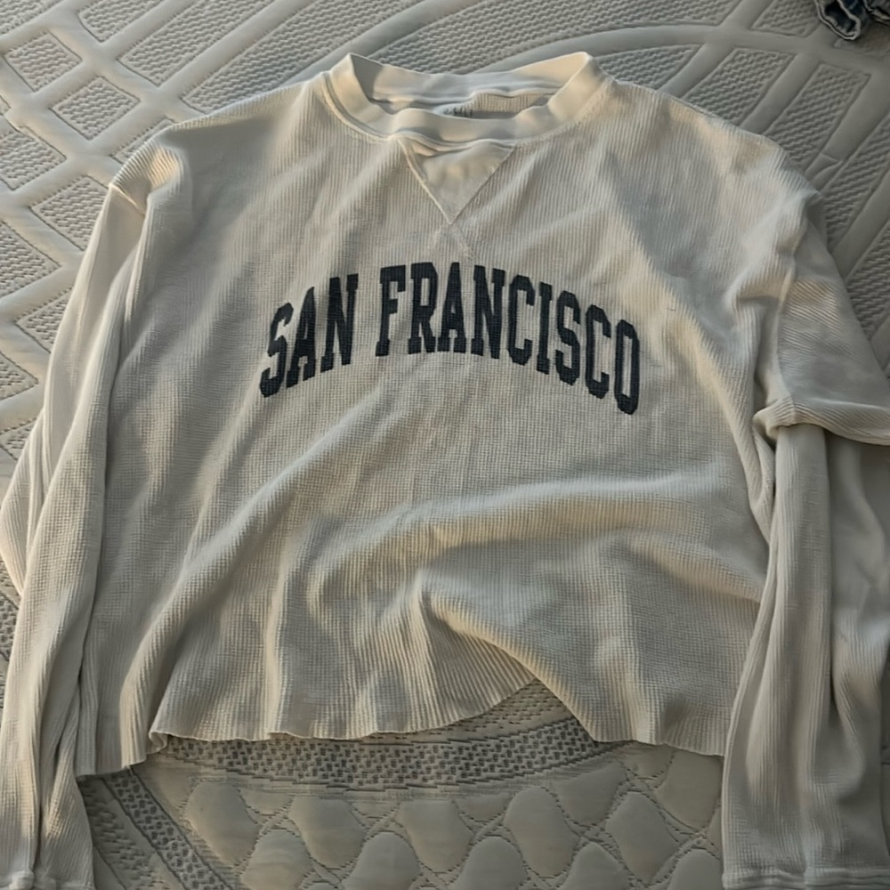 Brandy Melville White San Francisco Long Sleeve top